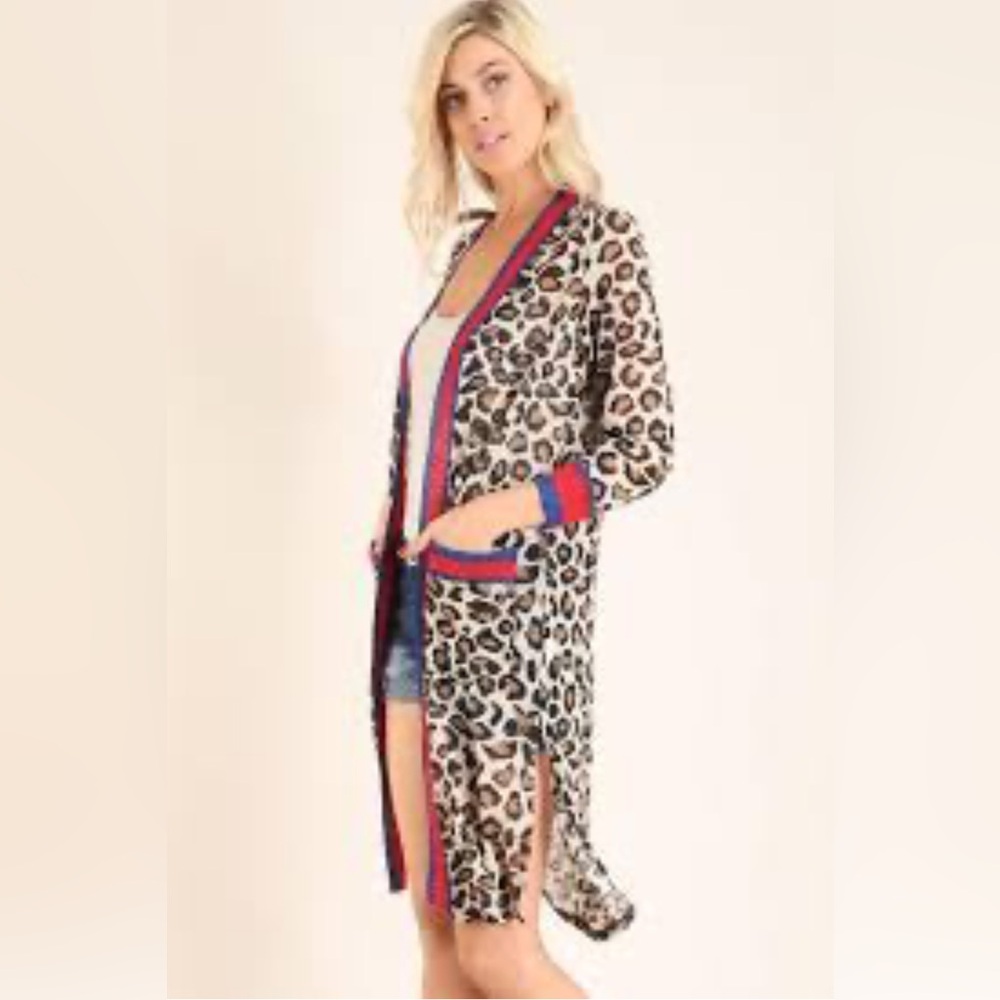 BALBOA Women’s Animal Print Open Cardigan Size S/M
